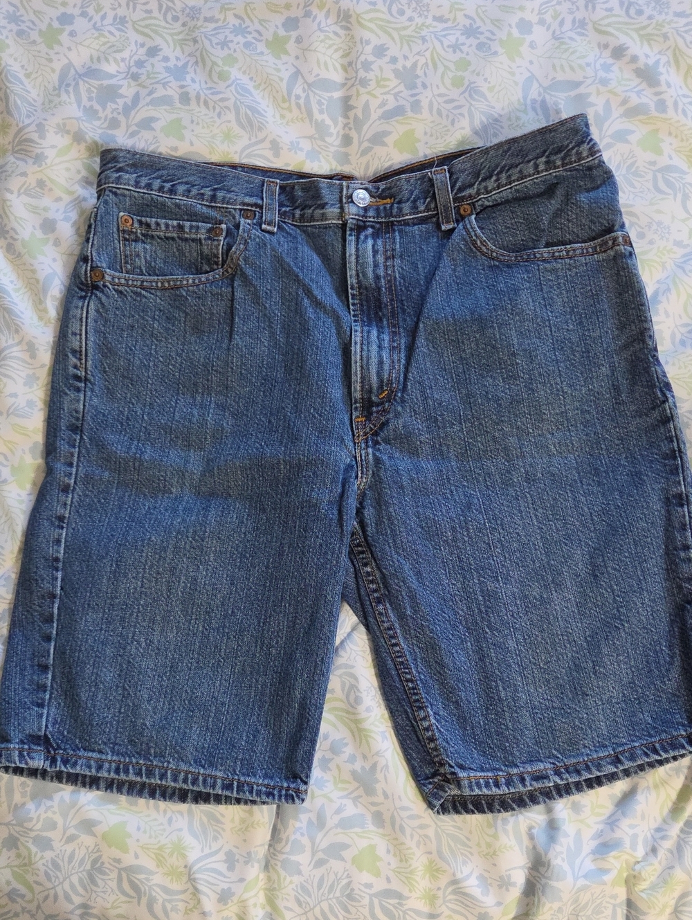 Levi's Men's Blue Denim Cutoff Shorts
